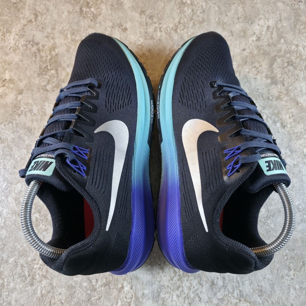 Nike Womens Air Zoom Structure 21 Blue Teal Running Shoes Size 10 - Picture 2 of 9